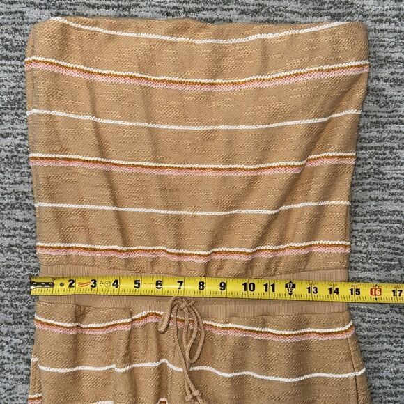 NWT L Space Revolve North Shore Jumpsuit Gold Stripe Strapless Large - Picture 9 of 13